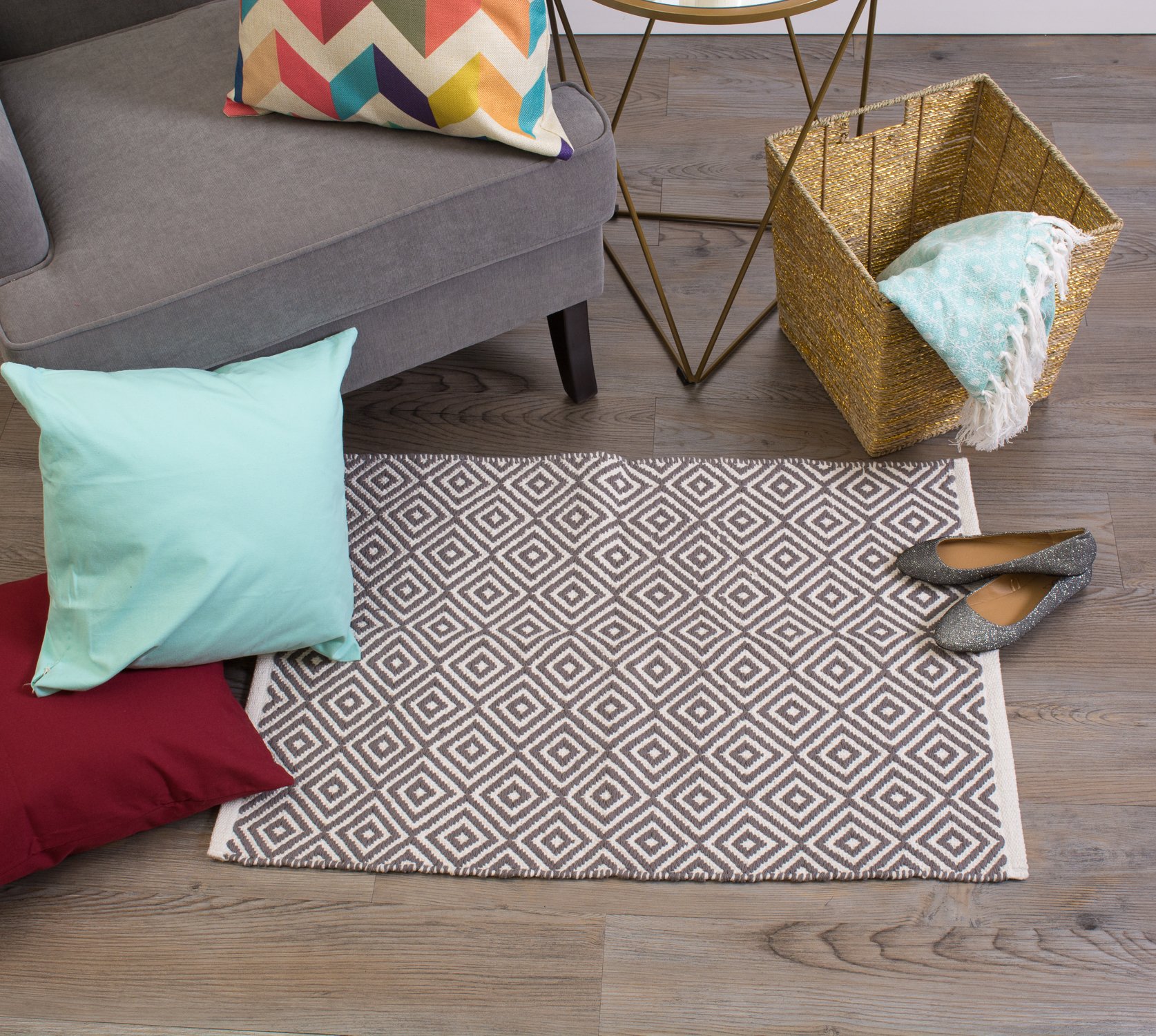 Amazon.com: DII Woven Cotton Throw Rug, Area Rugs for Kitchen